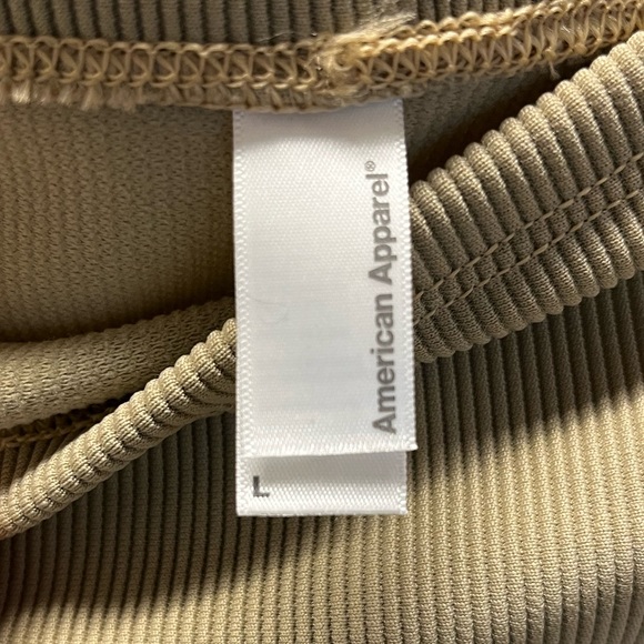 American Apparel Ribbed Beige Skirt Size L - Picture 3 of 9